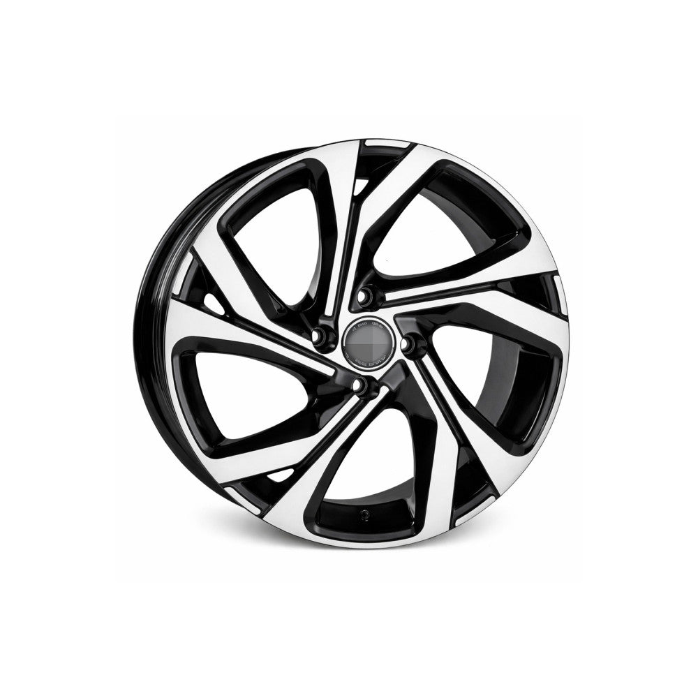 Set jante aliaj DY253 KM 16x6.5 4x100 ET35 negru polish compatibile Dacia, Renault, Opel, Nissan, Toyota, Subaru, Honda, Lexus