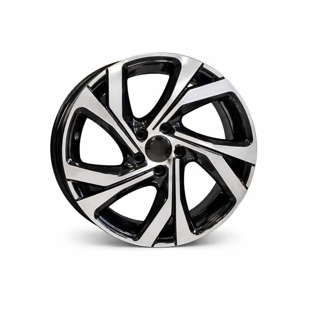 Set jante aliaj DY253 KM 16x6.5 5x114.3 ET35 negru polish compatibile Dacia, Renault, Nissan, Toyota, Subaru, Honda, Lexus
