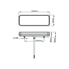 Lampa stop camion LED cu semnalizare dinamica 12V/24V IP67