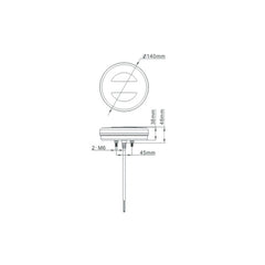 Lampa stop rotunda camion LED cu semnalizare dinamica 12V/24V 104x38 mm IP67