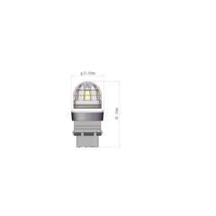 Bec o faza P27W 3156 15SMD 2835 12V CANBUS nonpolar 320 lumen Lumina alba