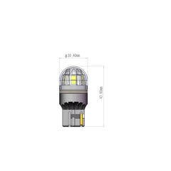 Bec o faza T20 7440 W21W 15SMD 2835 12V CANBUS nonpolar 320 lumen Lumina galbena