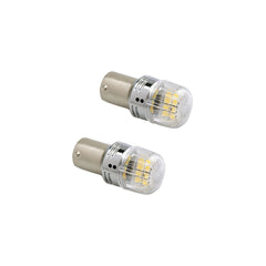 Set 2 becuri auto LED o faza BA15S P21W 16SMD 2835 CANBUS 12-24V 620lm lumina alba