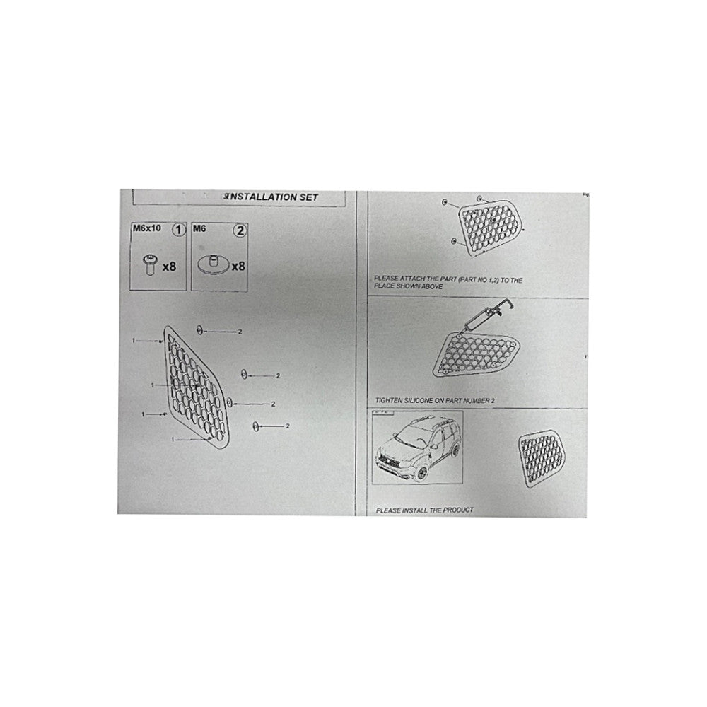 Ornament protectie geam metalic compatibil Dacia Duster II 2018-2024