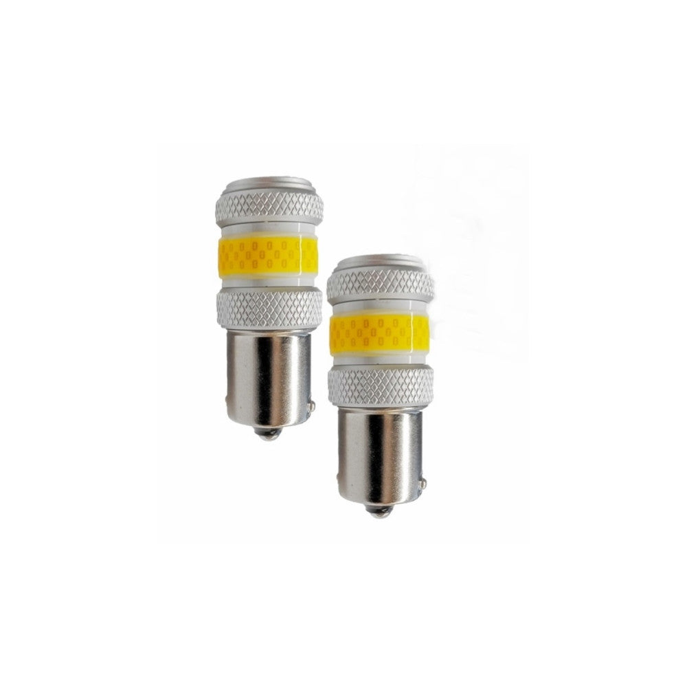 Set 2 Becuri o faza BAU15S PY21W T.N. LED COB 12W PREMIUM