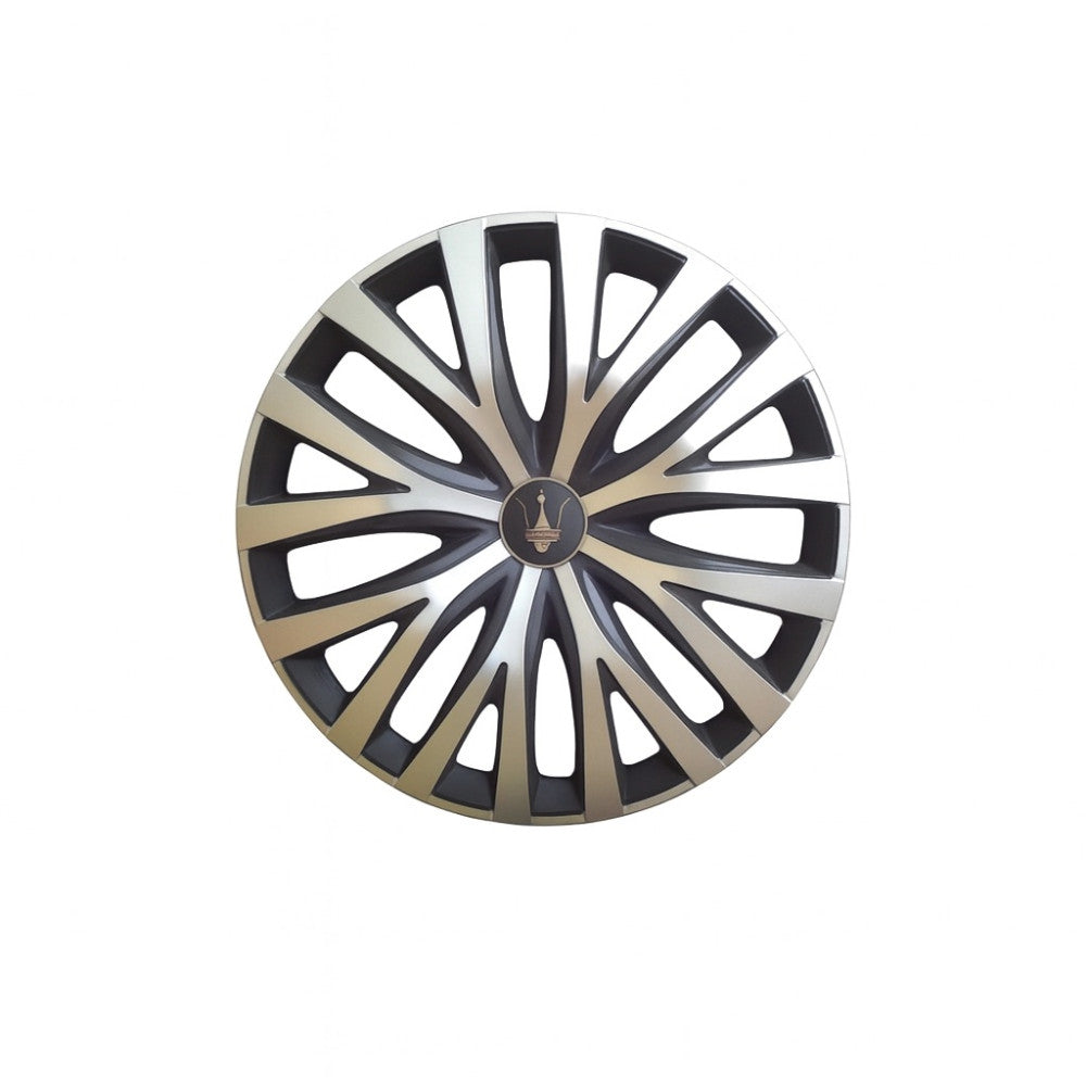 Set 4 capace roti Evo culoare negru argintiu 15 inch