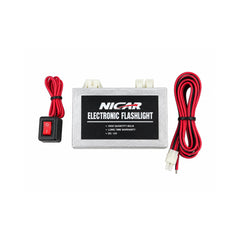 Stroboscoape auto 12V rosu-albastru set 2 bucati cu modul de comanda