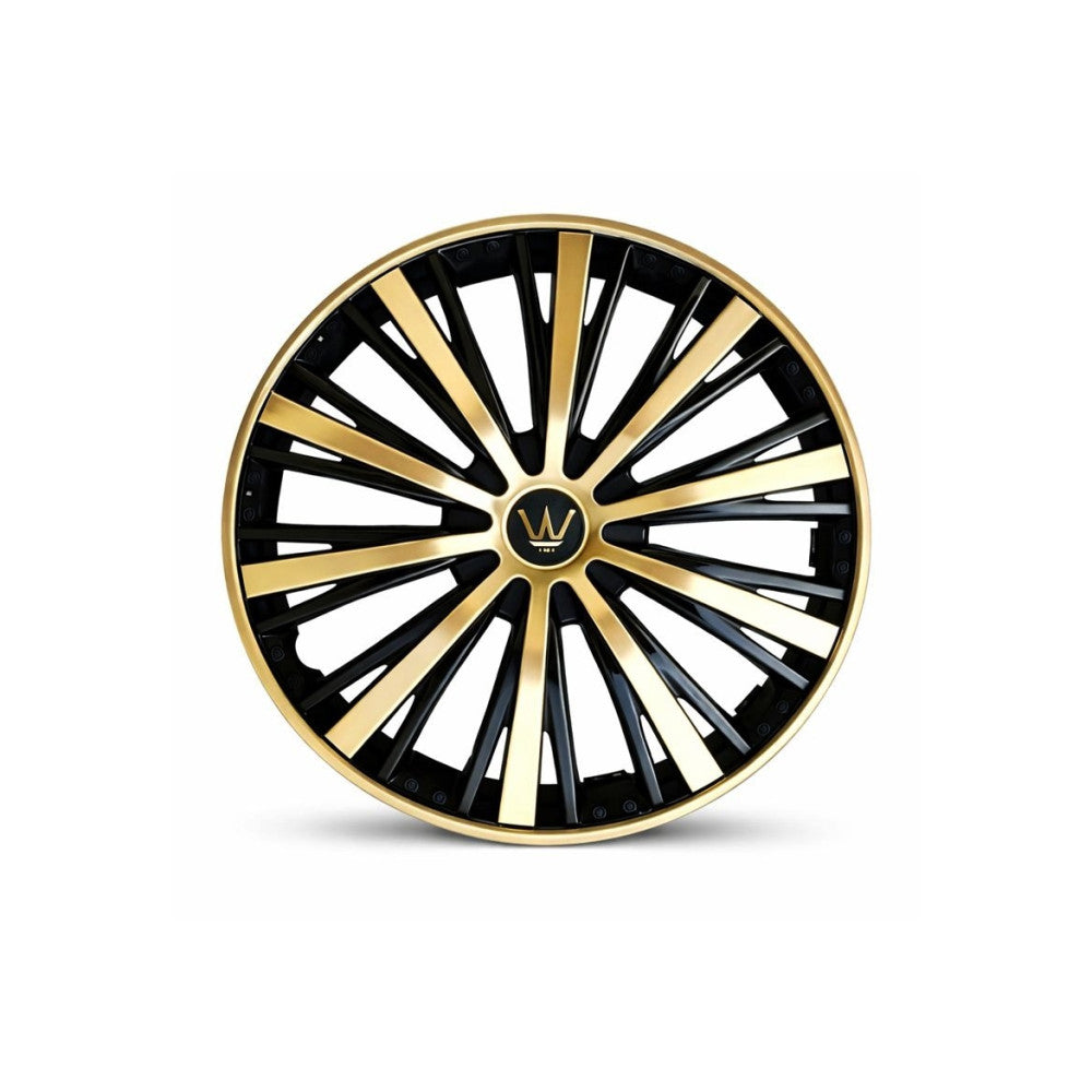 Set 4 capace roti Evo culoare negru auriu 16 inch