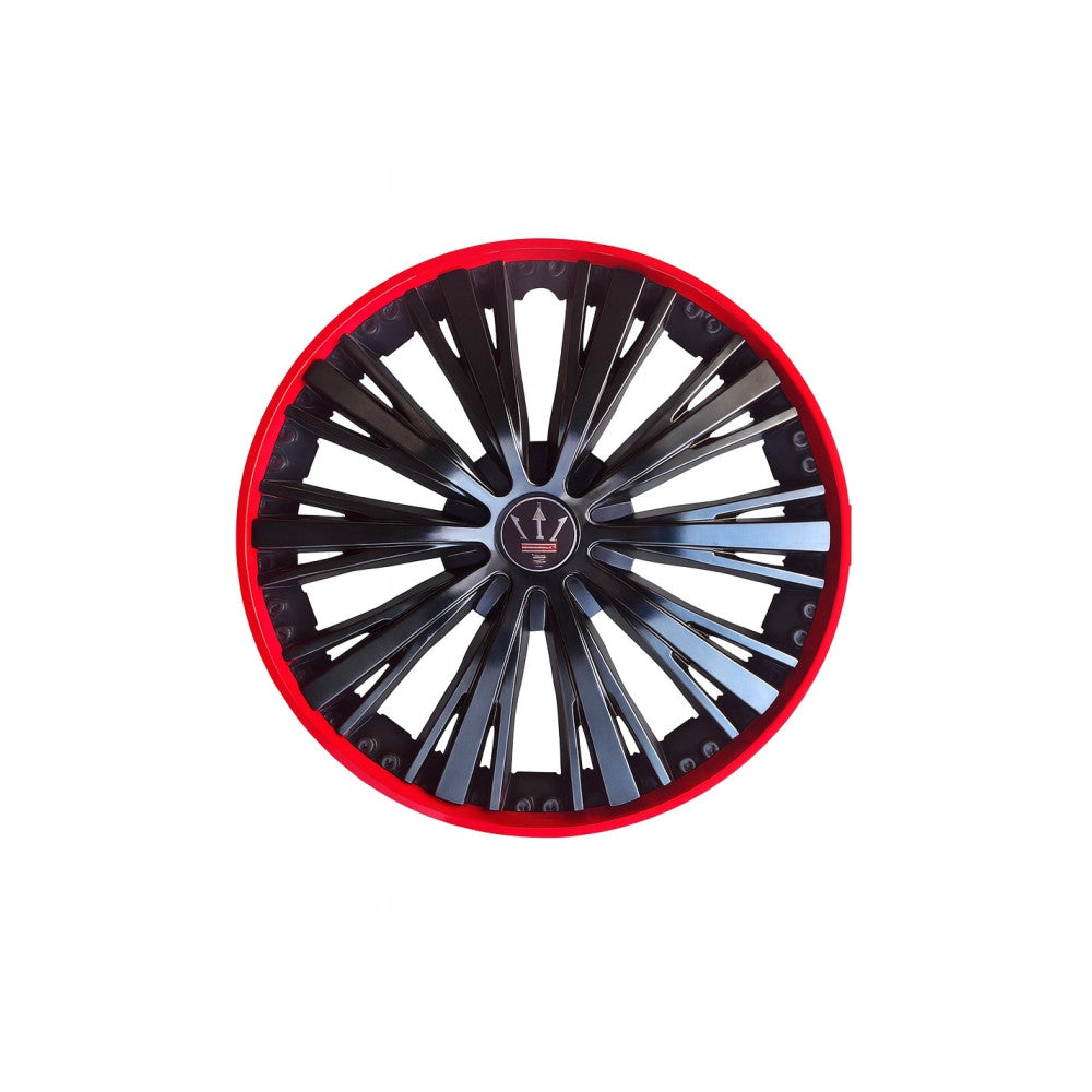 Set 4 capace roti Evo culoare negru rosu 15 inch