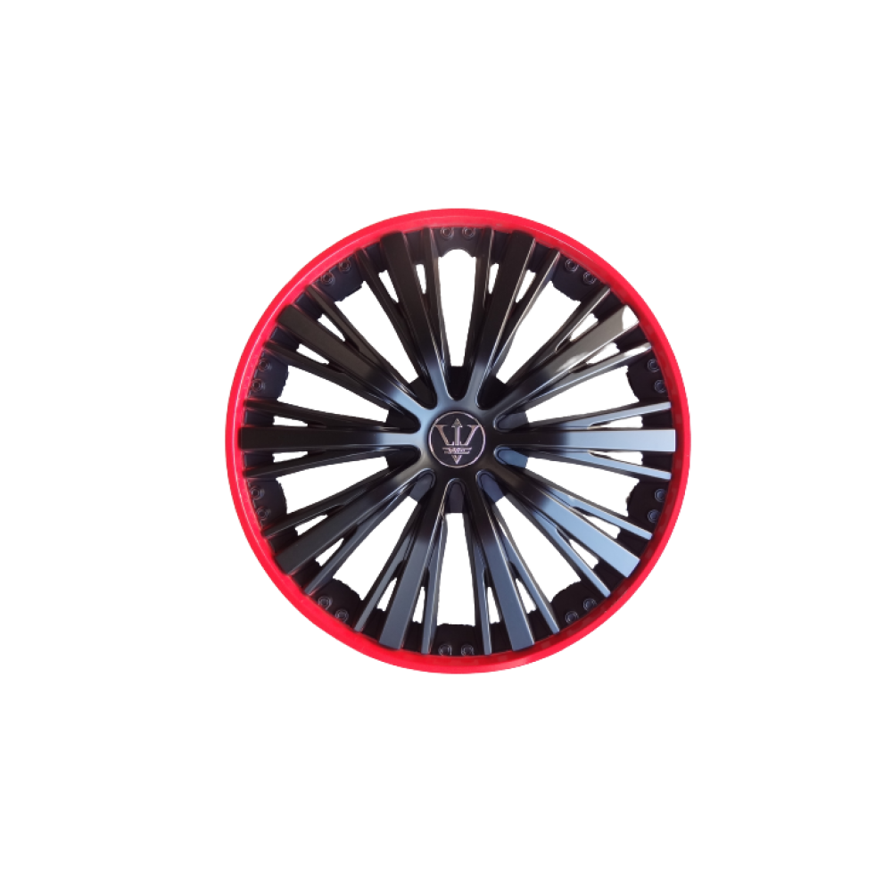 Set 4 capace roti Evo culoare negru rosu 16 inch