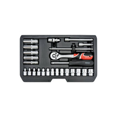 Trusa YATO tubulare + antrenor 25 bucati ,1/4" CR-V