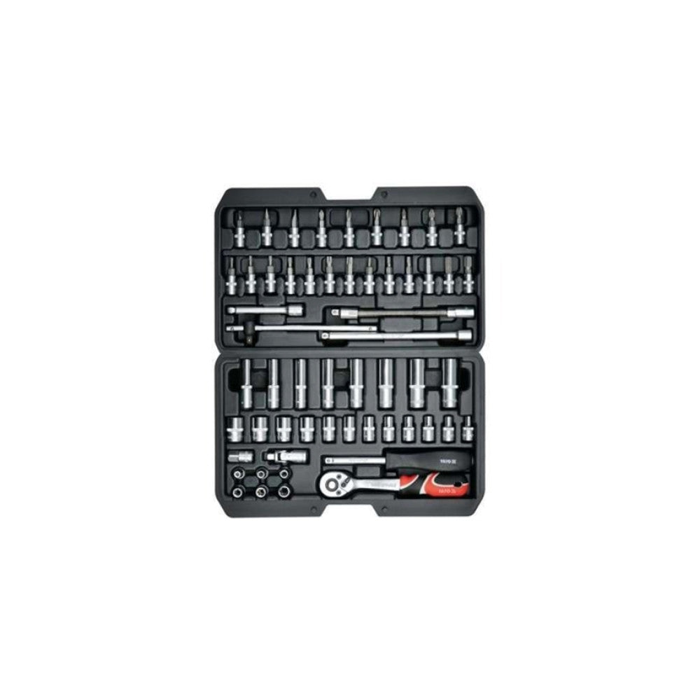 Trusa chei YATO tubulare + Biti 1/4" 56 piese