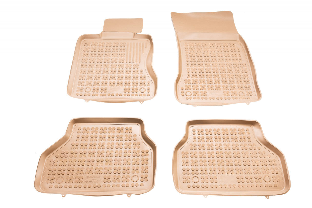 Covorase Presuri Auto Cauciuc Dedicate Bej BMW SERIA 5 E60, E61 2003 - 2010